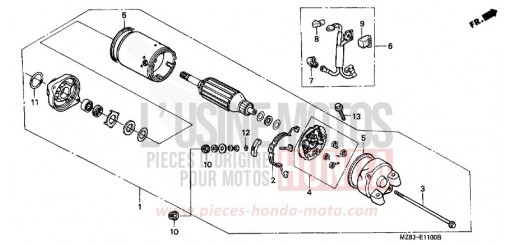 MOTEUR DE DEMARRAGE VT600CR de 1994